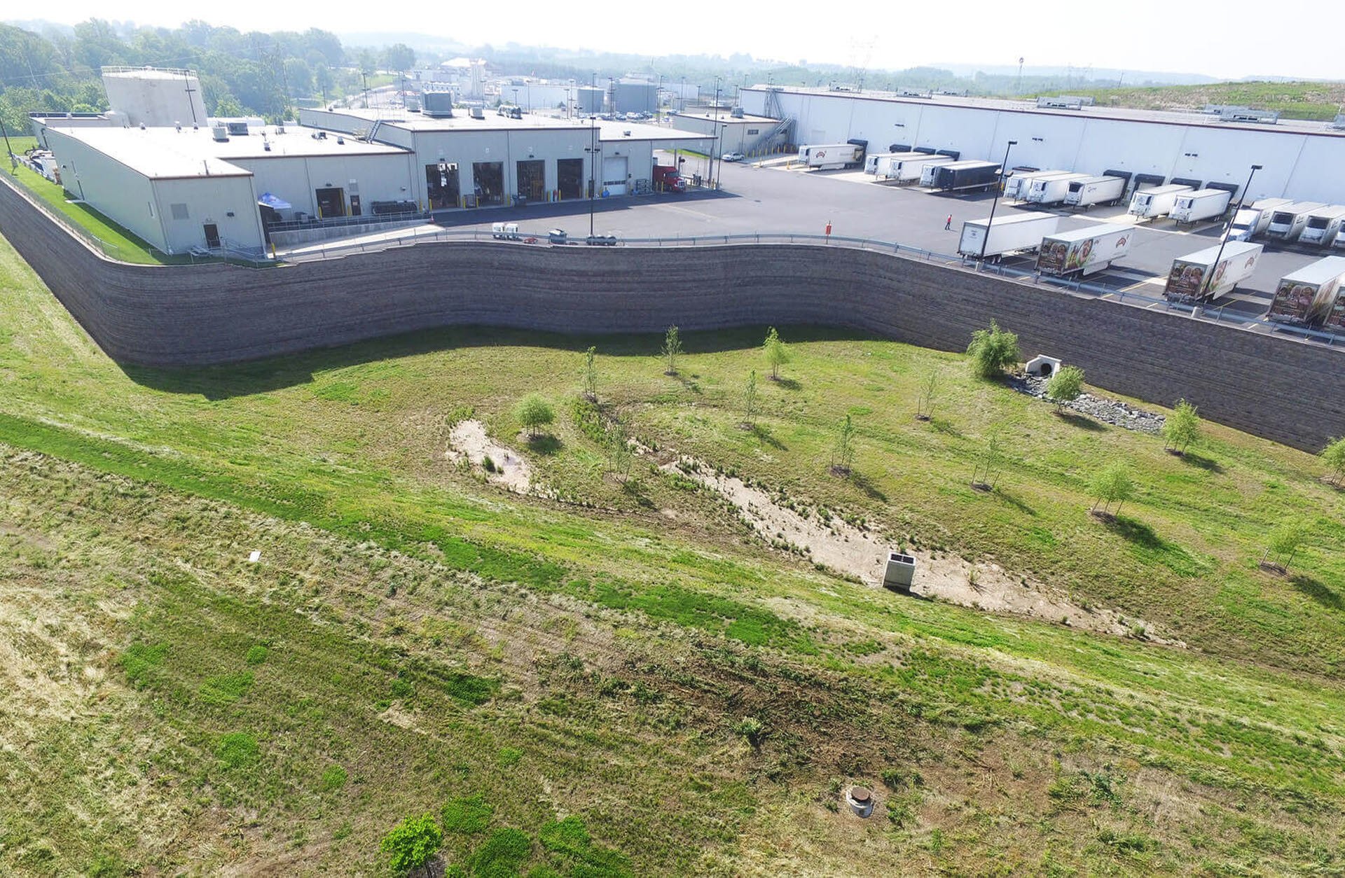 Exterior View of Cooler Warehouse, Office and Maintenance Building - photo by York Building Products